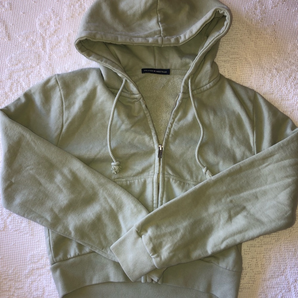Brandy Melville green crystal hoodie